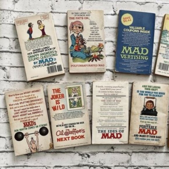 MAD Magazine Lot of 8 & Al Jaffee 1 Vintage Humor Digest Books-Total 9 Books - Picture 3 of 4